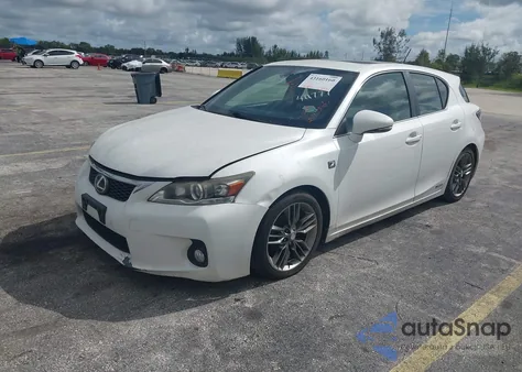 2012 Lexus Ct 200H Premium из США, поврежденный, VIN JTHKD5BHXC2060341